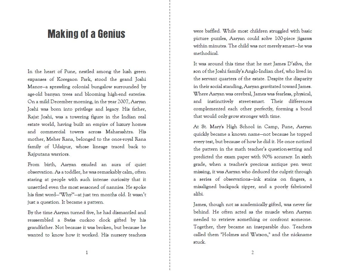 Basic book formatting sample