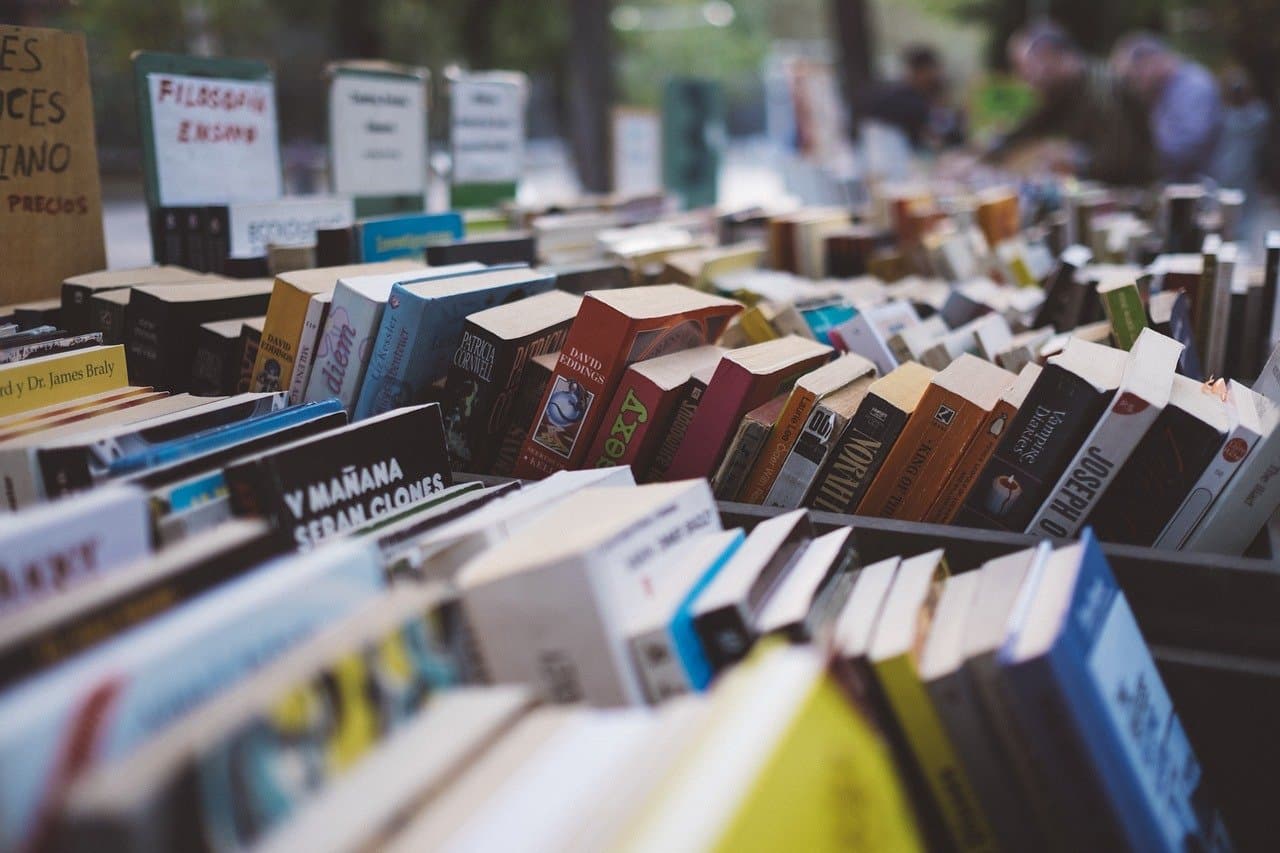 Books on display at the New Delhi World Book Fair