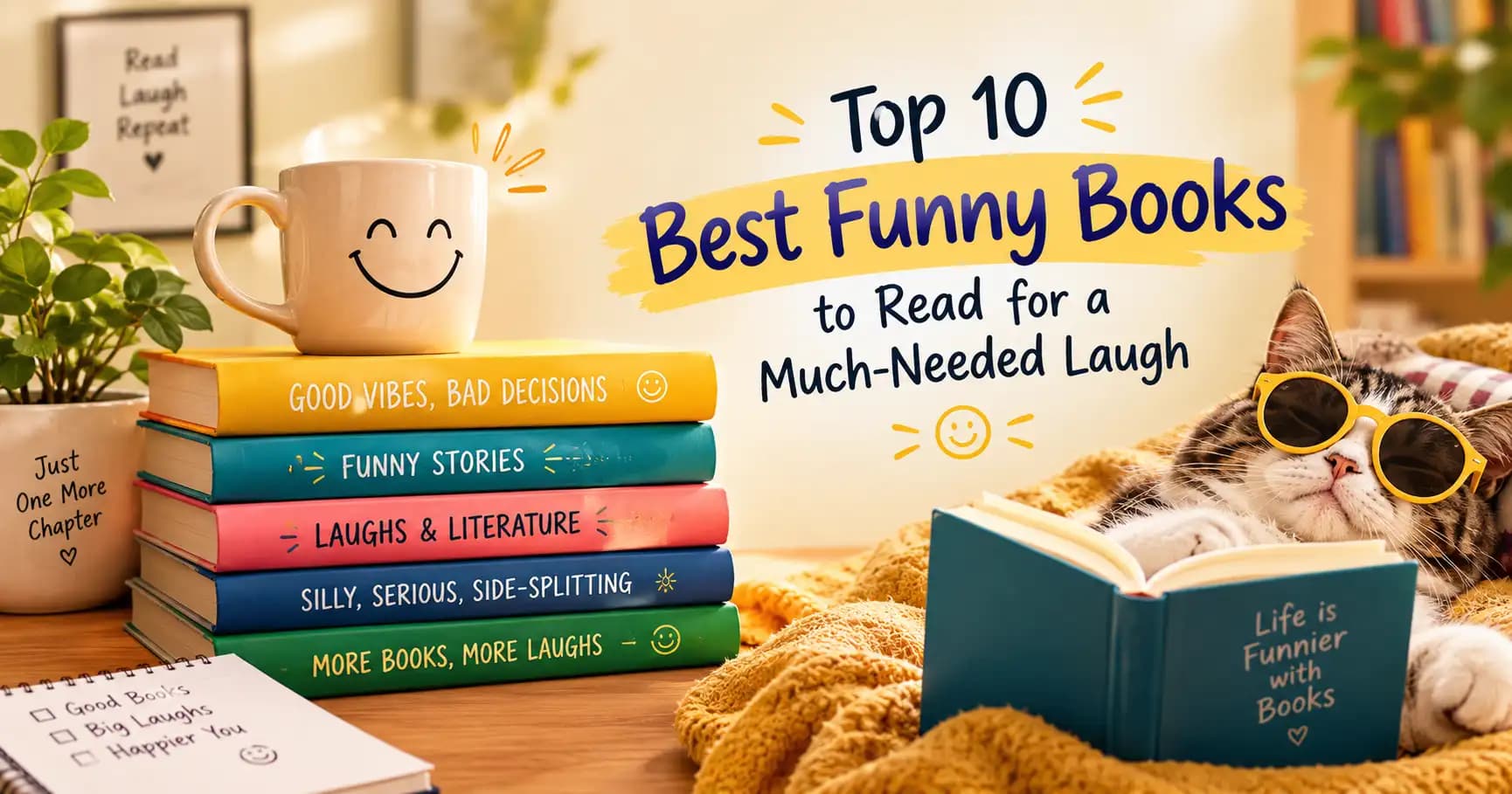Top 10 Funny Books Reading Nook