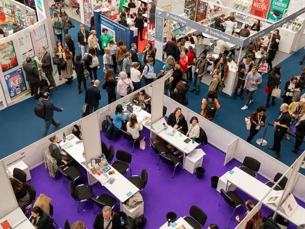 Visitors at the London Book Fair 2025