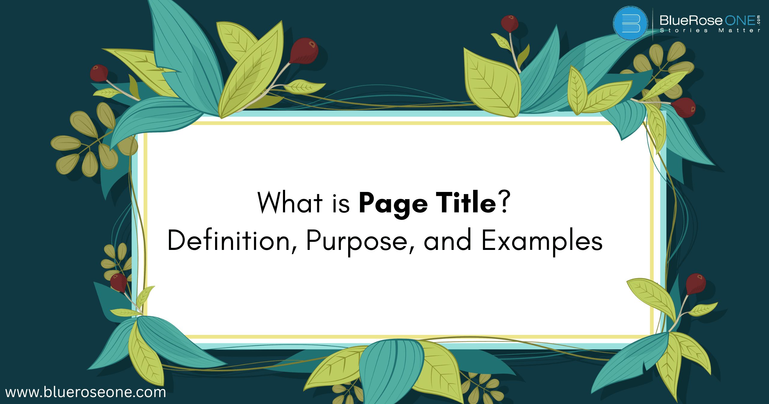 What Is a Title Page Definition, Purpose, and Examples