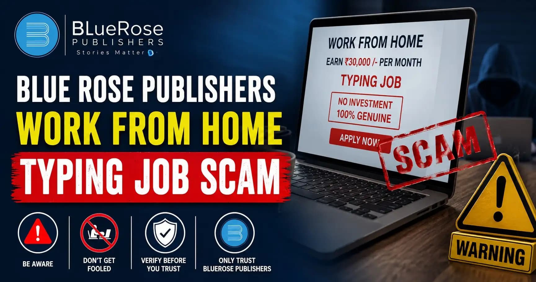bluerose publishers work from home typing job scam