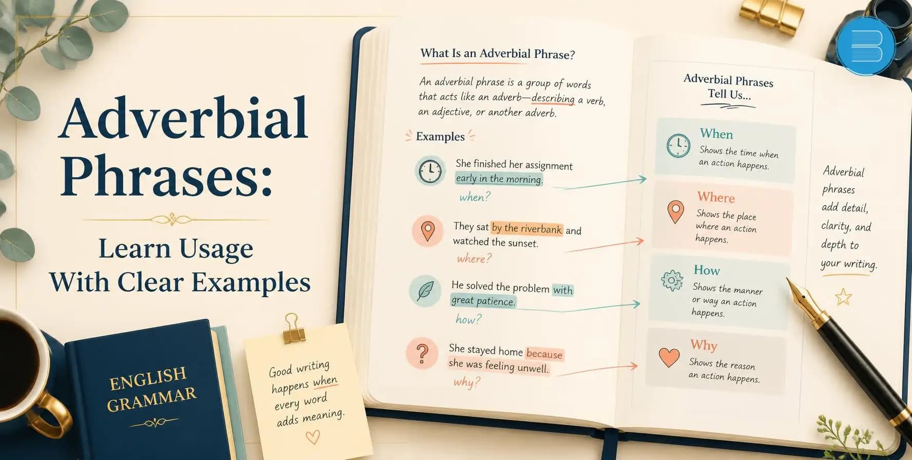 adverbial phrases learn usage with clear examples