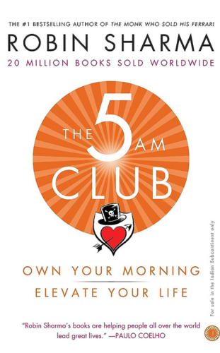 The 5 AM Club” by Robin Sharma an amazon best selling self published book in 2023 - must read books on amazon